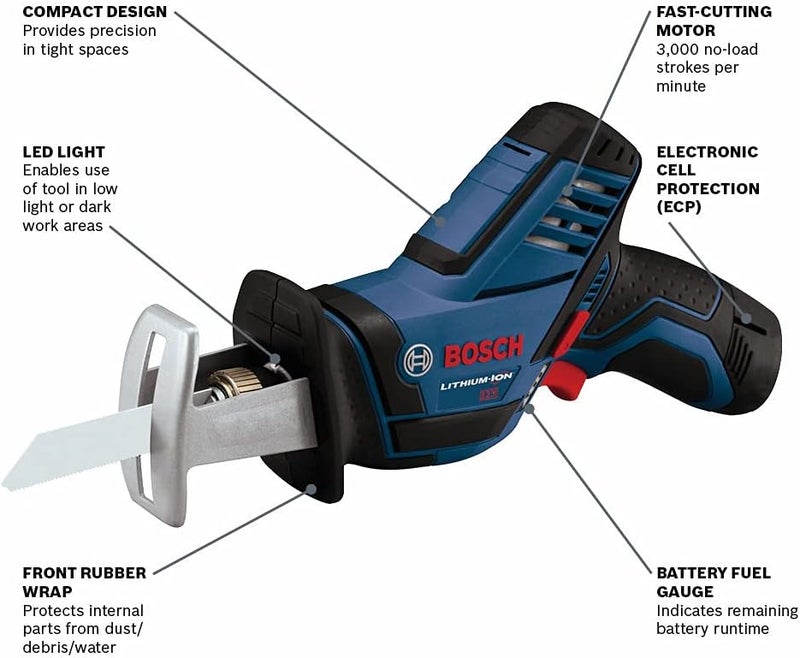 BOSCH مجموعة منشار مت reciprocating PS60-102 12V Max مع بطارية 2.5Ah - Image 3